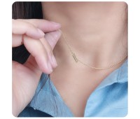 Silver Initial Letter Necklace I SPE-5549